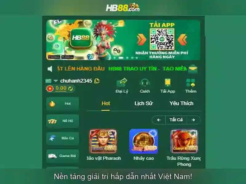 trải nghiệm slot hb88